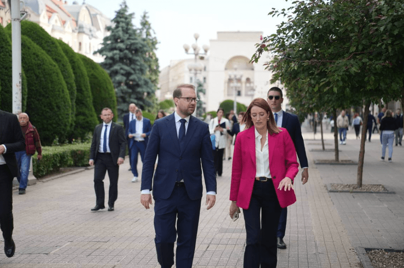 Roberta Metsola și Dominic Fritz  -2