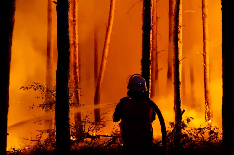 Forest fire leads to evacuation of villages in East Germany