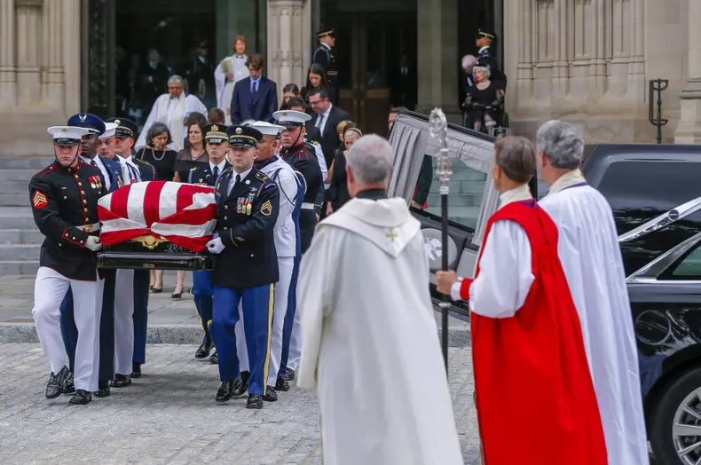 Memorial sevice for Senator John McCain at the Washington National Cathedral