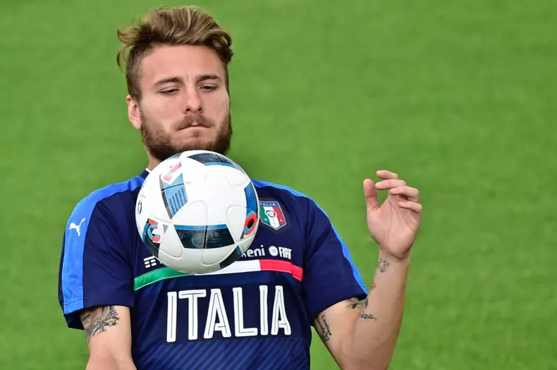 Italian national soccer team training section