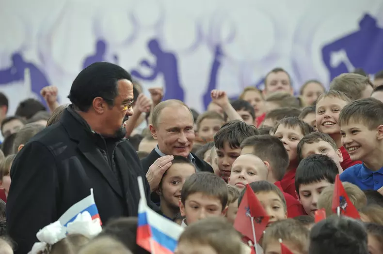 Vladimir Putin and Steven Seagal Visit Martial Arts Center