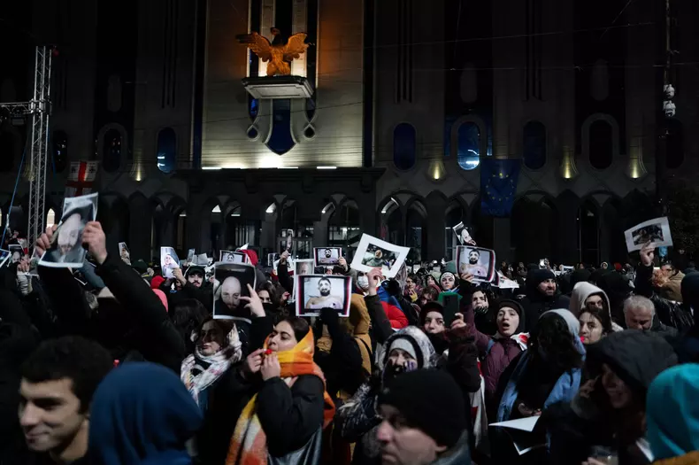 Protests In Tbilisi As Ex-footballer To Be Named President, Georgia - 14 Dec 2024