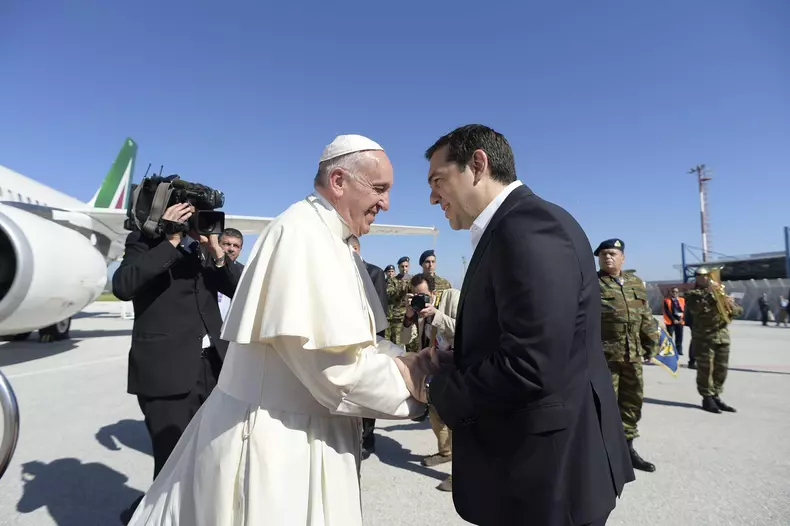 Pope Francis visit the island of Lesbos