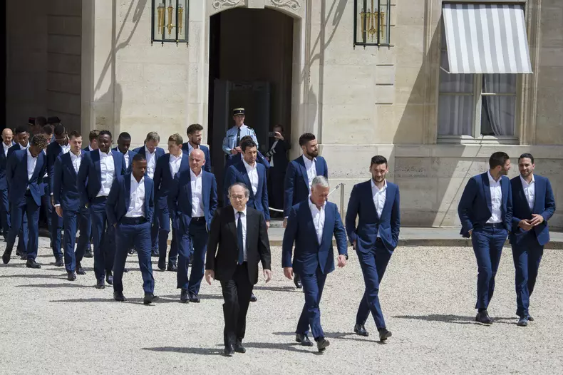 French national soccer team at Elysee Palace