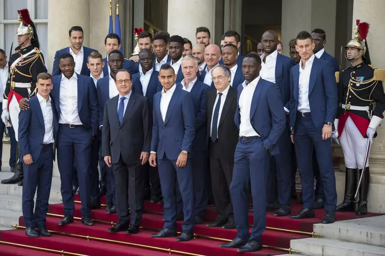 French national soccer team at Elysee Palace