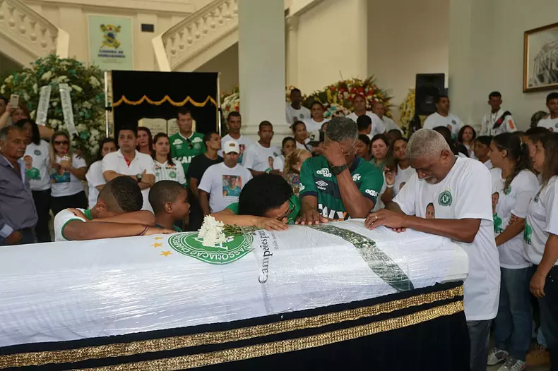Funeral of Chapecoense player Bruno Rangel