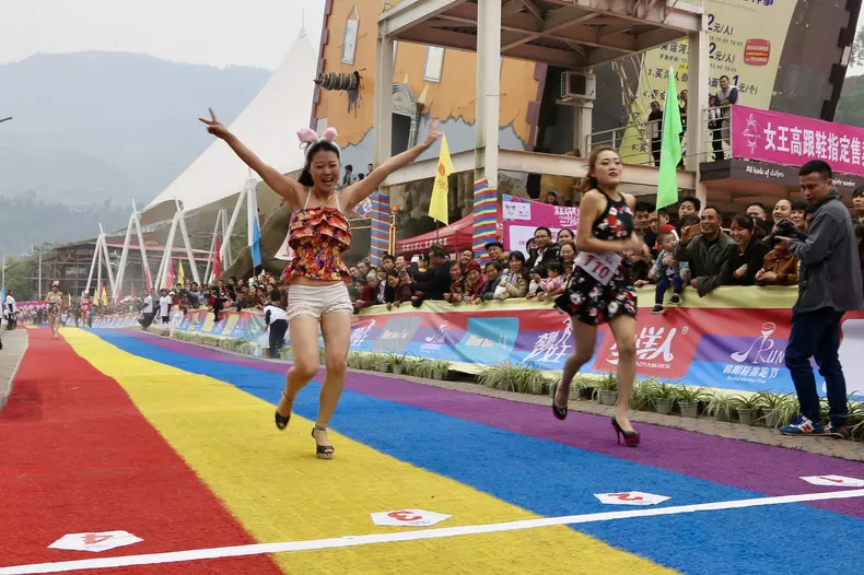 High Heel Running Competition In Chongqing, China