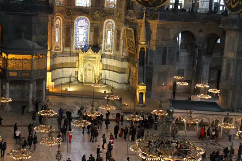 Interiorul bisericii Hagia Sofia, Istanbul