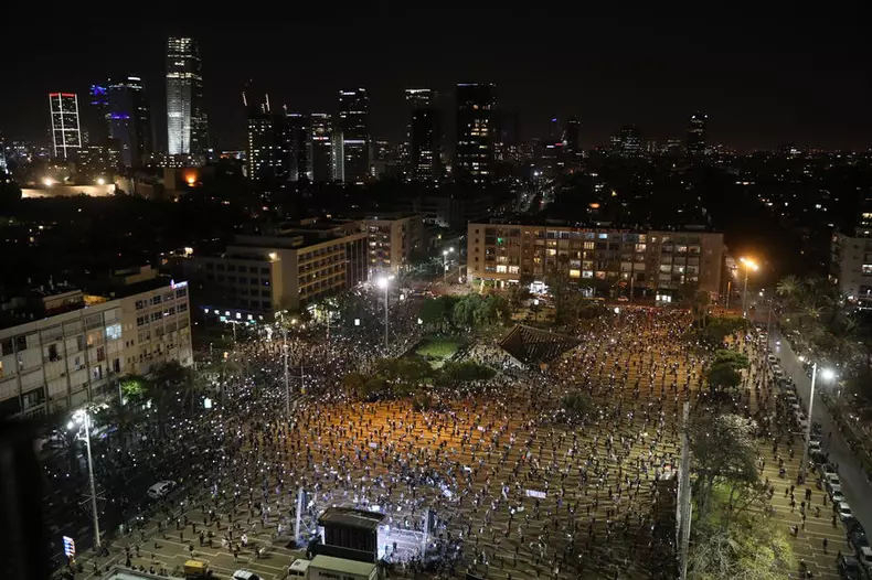 Anti corruption protest in Tel Aviv