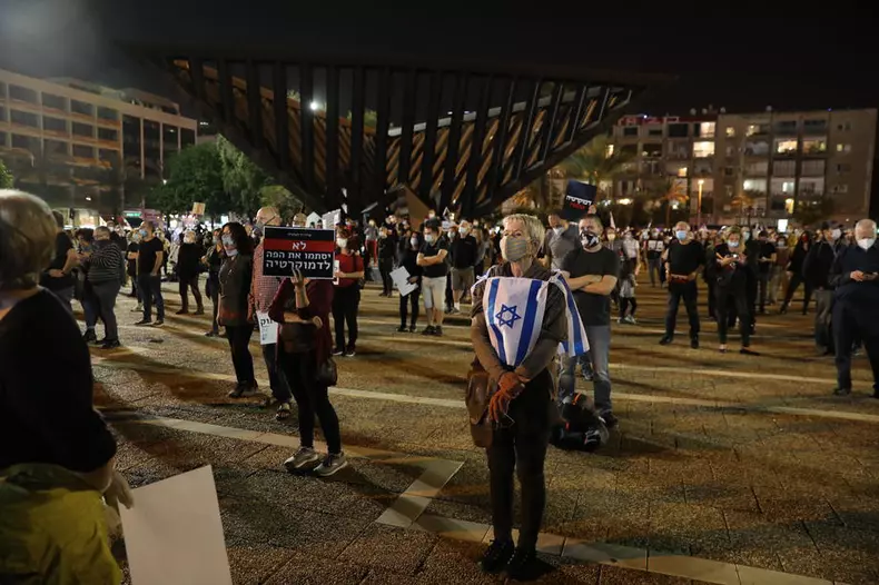 Anti corruption protest in Tel Aviv