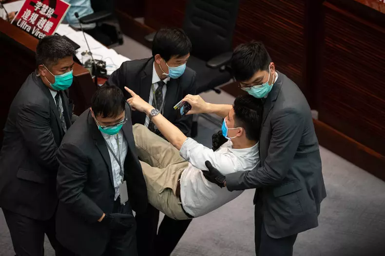 Legislative Council scuffles