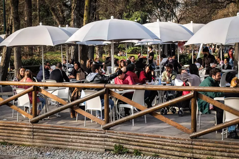 Out in the sunny weather in Milan