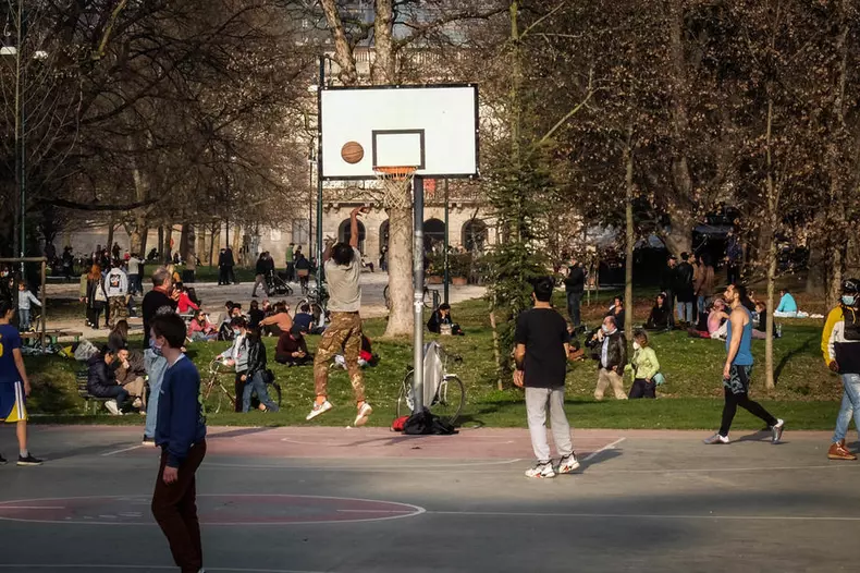 Out in the sunny weather in Milan