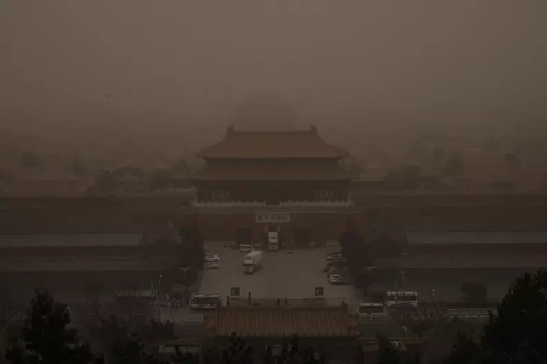Air pollution due to sandstorm in Beijing