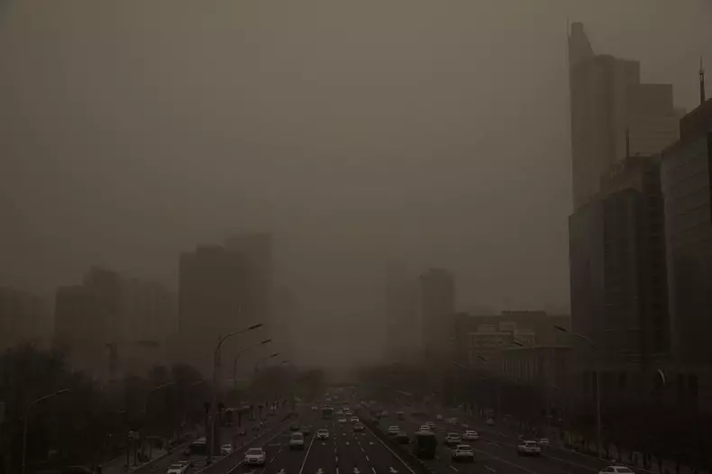 Air pollution due to sandstorm in Beijing