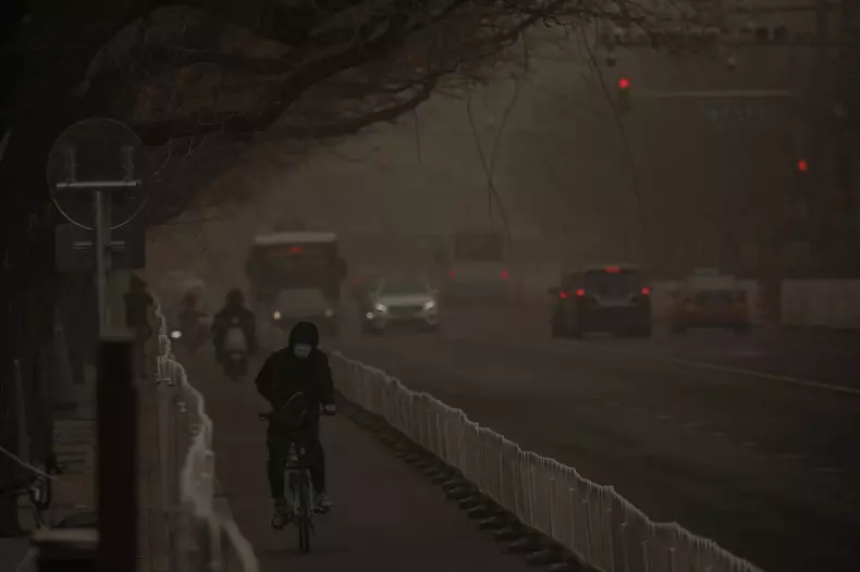 Air pollution due to sandstorm in Beijing