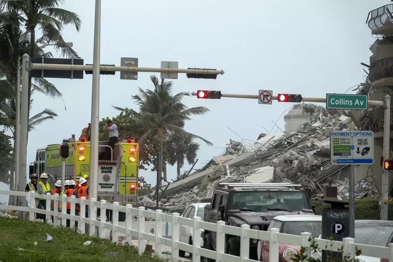 Multi-story building partially collapses near Miami, Florida