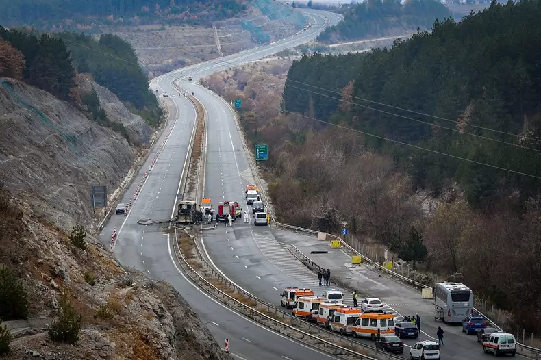 45 People, Including 12 Children, Died In A Bus Crash In Bulgaria, Bosnek - 23 Nov 2021
