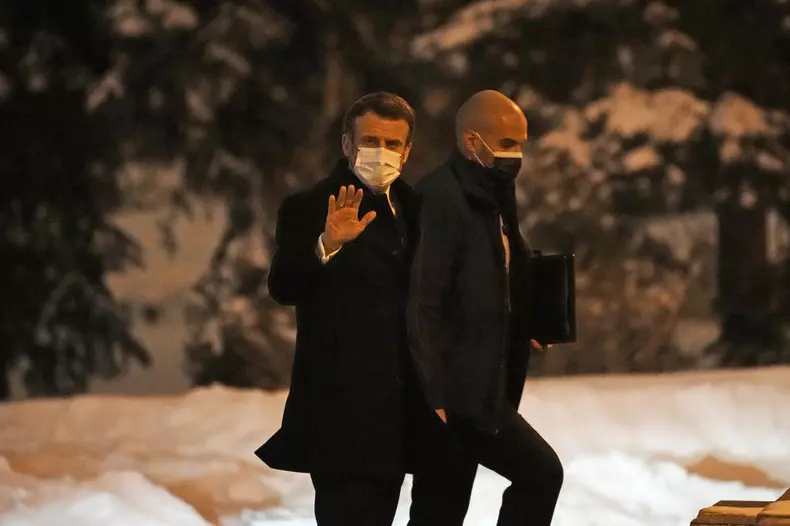 French President Emmanuel Macron at Kremlin