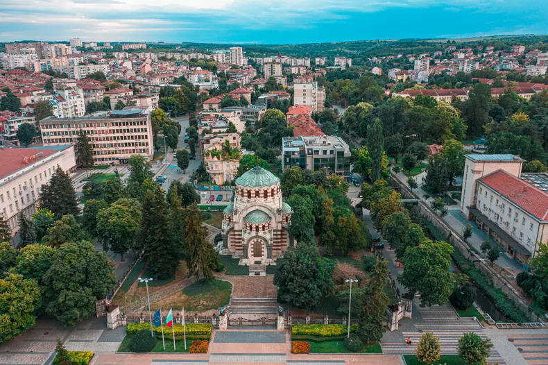 Pleven,pleven/bulgaria,08.05.2020:,Aerial,View,Of,Church,In,Pleven,Bulgaria