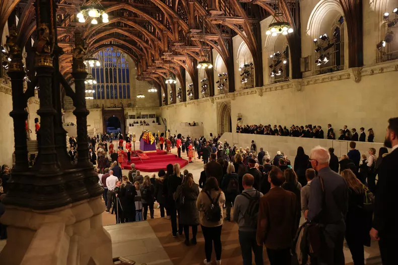 Vigil following death of Queen Elizabeth II, Westminster Hall, London, UK - 16 Sep 2022