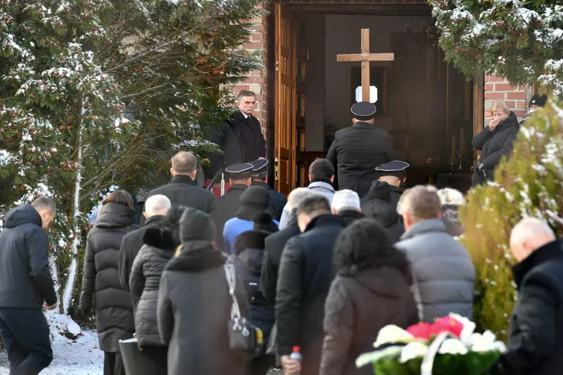 Funeral for a vicitim of a rocket explosion in Przewodow