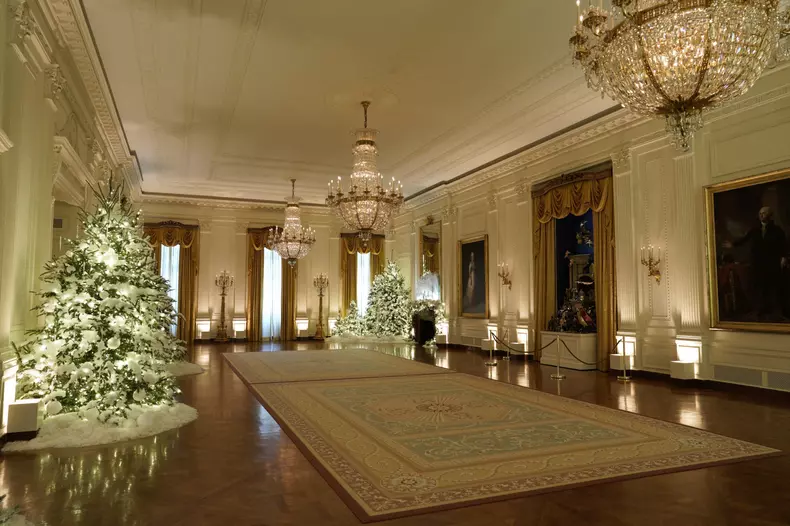 White House Holiday Decor Preview - Washington