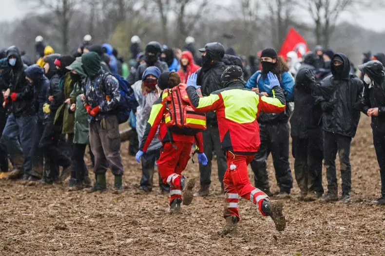 Demonstration against demolition of German village Luetzerath