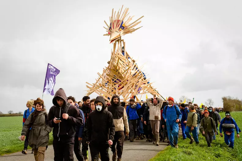 Violent Protest Against Mega Basins Project - Sainte Soline, France - 25 Mar 2023