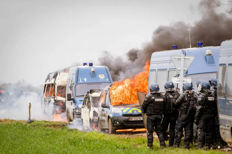 Violent Protest Against Mega Basins Project - Sainte Soline, France - 25 Mar 2023