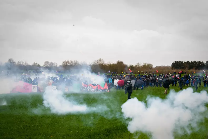Violent Protest Against Mega Basins Project - Sainte Soline, France - 25 Mar 2023