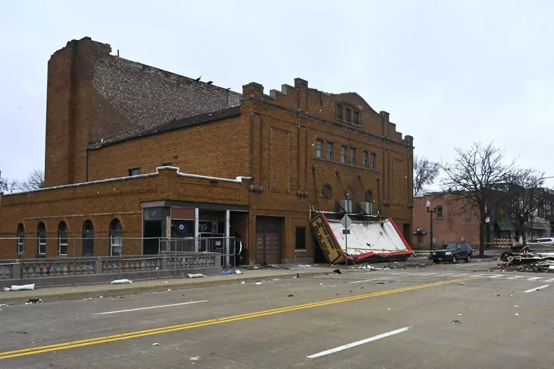 A man killed and more than two dozen injured following a tornado in Belvidere