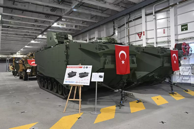 Turkish navy receives Turkiye's largest warship TCG Anadolu