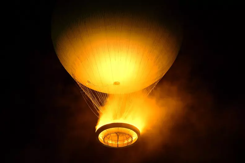 Paris 2024 - Olympic Flame Being Lit