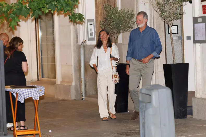 Kings Felipe And Letizia Enjoy An Informal Dinner In Madrid After Returning From Their Vacation, Spain - 22 Aug 2024