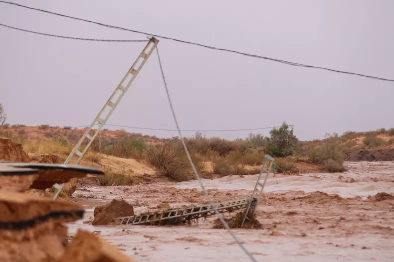 Flash Flood Hits Sahara Desert Town Of Ain Sefra After Freak Thunderstorm - 8 Sep 2024