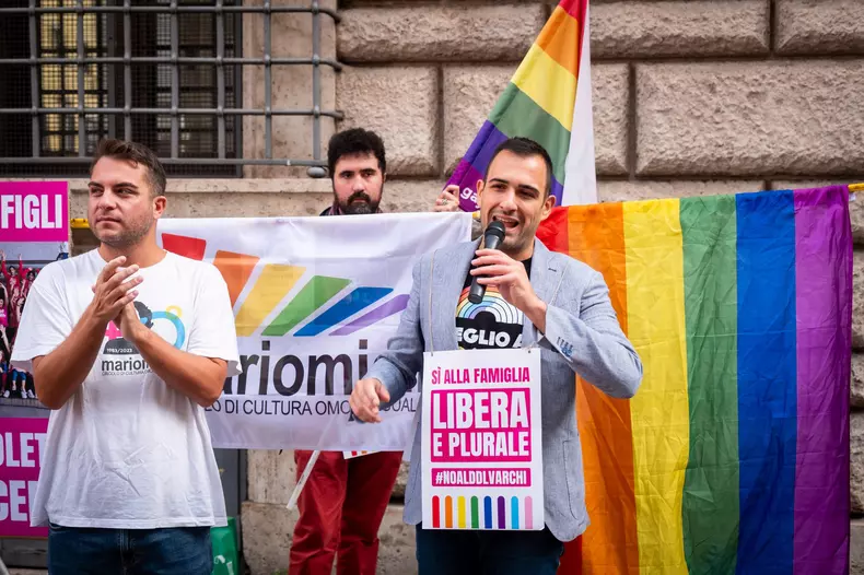 Demonstration in Rome against the criminalization of surrogacy., Rm, Italy - 15 Oct 2024
