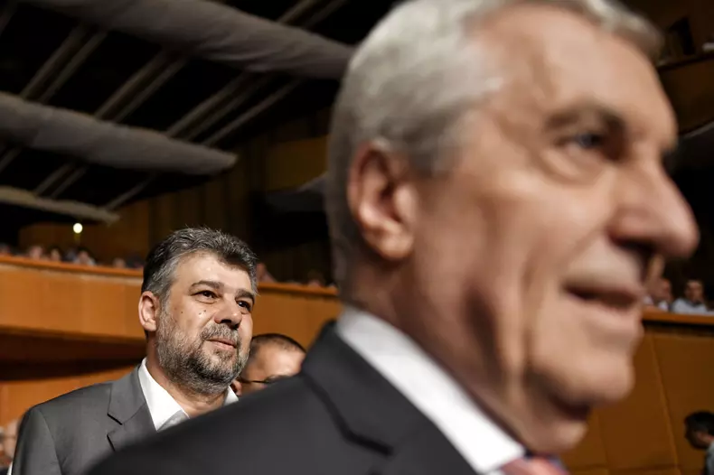 2019- Imagine de arhiva cu presedintele Camerei Deputatilor, Marcel Ciolacu, si Calin Popescu Tariceanu. Foto: Hepta