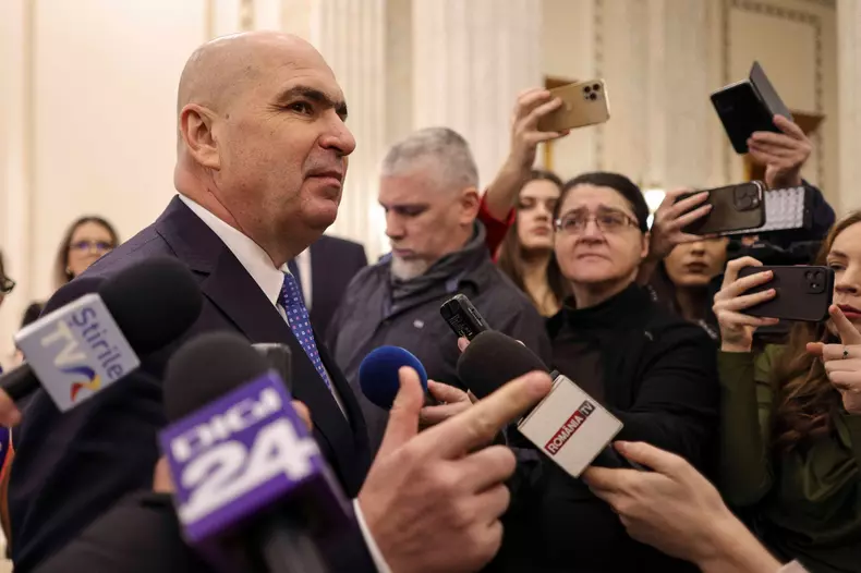 Ilie Bolojan a susținut miercuri, 22 ianuarie, o conferință de presă la Senat. Foto Inquam Photos Octav Ganea