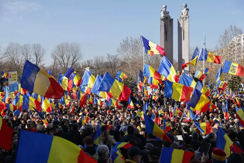 Protest Călin Georgescu, Mica Unire, 24 ianuarie 2025 - Foto Vlad Chirea8