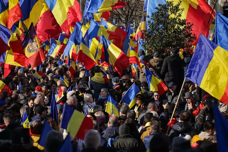 Protest Călin Georgescu, Mica Unire, 24 ianuarie 2025 - Foto Vlad Chirea9