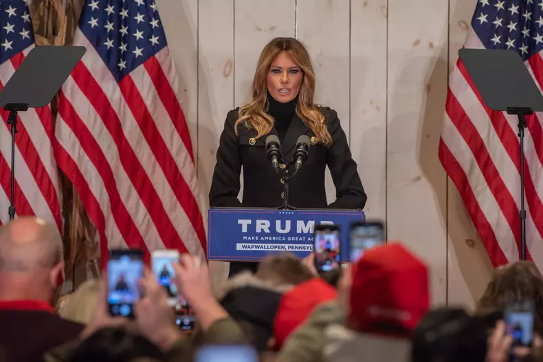 Wapwallopen,,Pa,,October,31:,U.s.,First,Lady,Melania,Trump