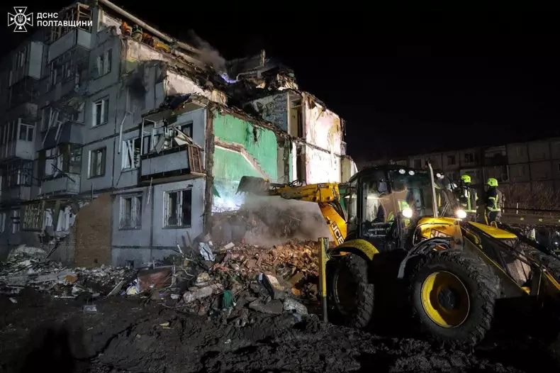 bloc din Poltava lovit de o rachetă rrusească