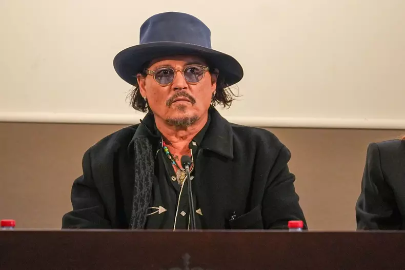 Johnny Depp and crew of Modi-Three Days on the Wing of Madness present film in Seville