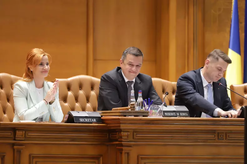 Sorin Grindeanu la motiunea de cenzura anti Bolojan FOTO Dumitru Angelescu