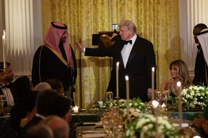 Donald Trump și Melania cină prinț saudit