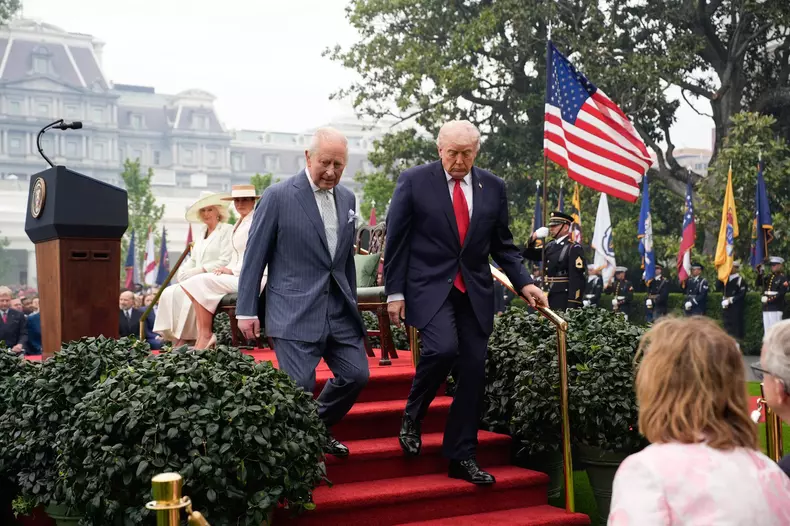 Trump Greets King Charles - Washington - 28 Apr 2026