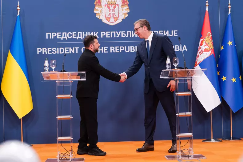 Volodymyr Zelenskyy On A State Visit To The Republic Of Serbia, Belgrade, Central Serbia - 08 Aug 2026