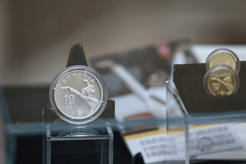 Emisiune numismatică dedicată Nadiei Comăneci. Foto Vlad Chirea
