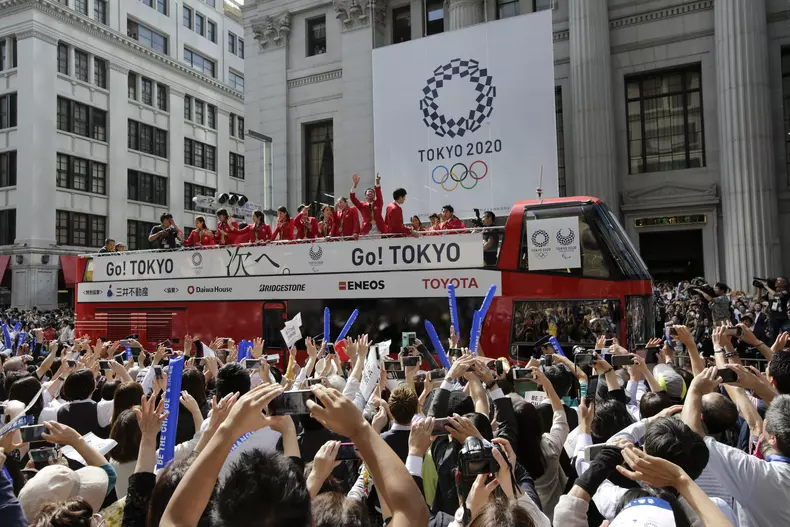 Japanese medalists of 2016 Rio Olympic Games and Paralympic Games on parade in Tokyo